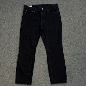 GAP Women's Black VINTAGE SLIM MID RISE Jeans Size 30/10 Petite Frayed Cuffs